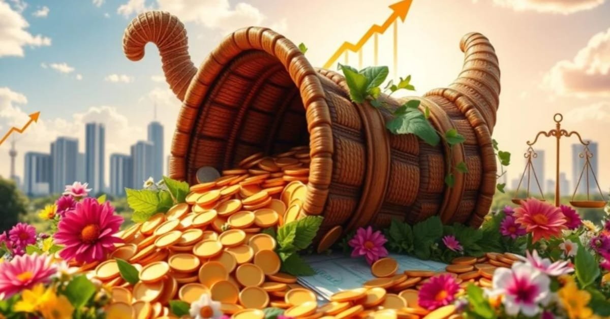 a cornucopia with gold coins and flowers Income tax Relief